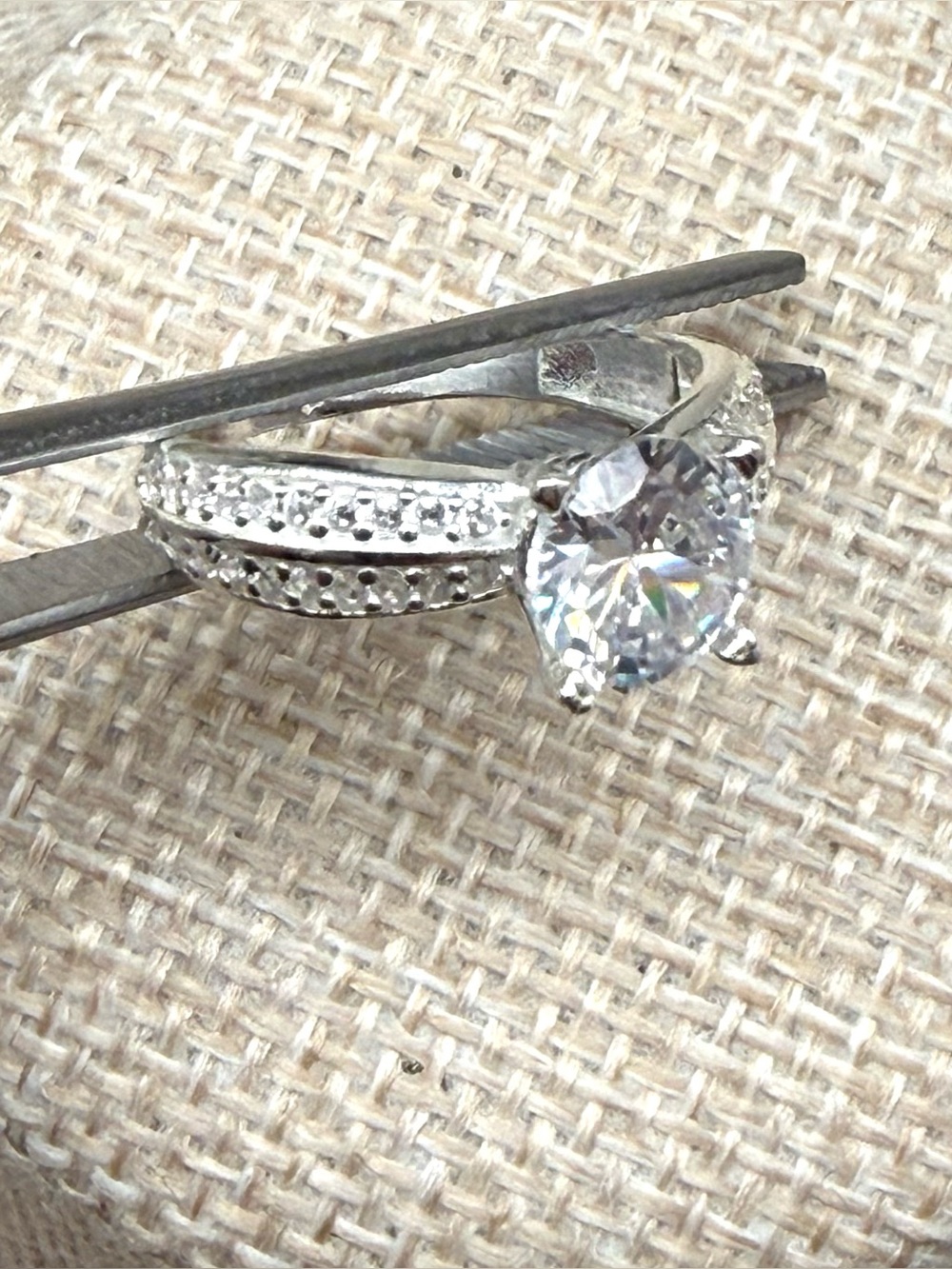 Sterling Silver CZ Ring SIZE 7 -NWOT - Picture 6 of 7